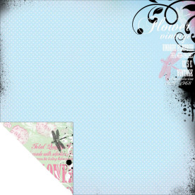 Скраппапір 30х30 см Mulberry - Lavender Haze 30х30, Kaisercraft