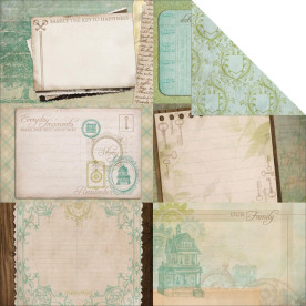 Скраппапір 30х30 см Genealogy - Heirloom, Kaisercraft