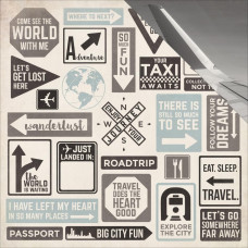 Скрапбумага Sign Posts- Just Landed, Kaisercraft