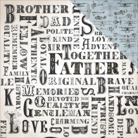 Скраппапір 30х30 см Scissors - Barber Shoppe, Kaisercraft