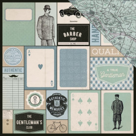 Скрапбумага Shave- Barber Shoppe, Kaisercraft