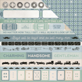 Скрапбумага Clippers - Barber Shoppe, Kaisercraft