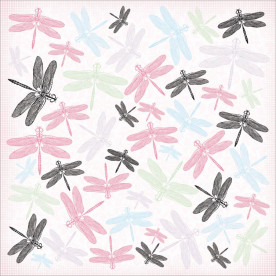 Скраппапір 30х30 см лакова Puce - lavender Haze, Kaisercraft