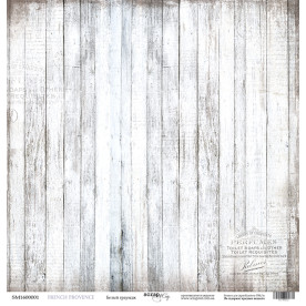 Лист одностороннього паперу 30x30 Білий граундж French Provence, Scrapmir