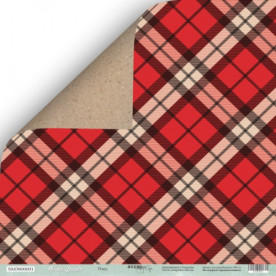 Лист двусторонней бумаги 30x30 Плед Nordic Spirits, Scrapmir