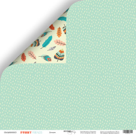 Лист двусторонней бумаги 30x30 Дождик Funny Friends, Scrapmir