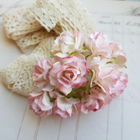 Трояндочки, блідо-рожевого кольору 30 мм, набір 5 шт