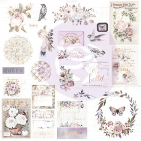 Набір вирубування Lavender Frost, картон і ацетат, 41 шт, Prima