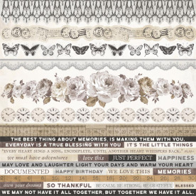 Лист налкеек 30х30 см Pen and Ink, Kaisercraft