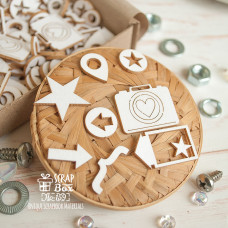 Чіпборд коробочка щастя Подорож Ho-159, Розміри: 20 x 27 мм, Scrapbox