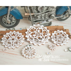Чіпборд набір шестерень №1, 90 x 97 мм Ht-094, Scrapbox