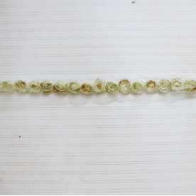 Лента с шифоновыми цветами, ширина цветка 1,5 см, длина 30 см, желтый