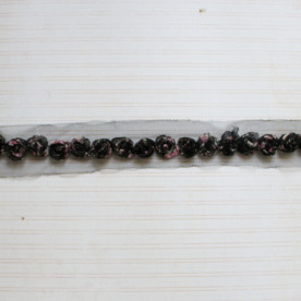 Лента с шифоновыми цветами, ширина цветка 1,5 см, длина 30 см, черный