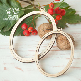 Пяльца деревянные овальные (2 шт.), 82 x 110 мм Wfo-043, Scrapbox