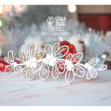 Чіпборд гілка снежноягодника, 105 x 40 мм Hf-223, Scrapbox 