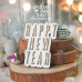 Дерев'яна фішка Happy New Year, 45 x 55 мм Fl-006, Scrapbox