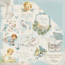 Скрапбумага двусторонняя Bambino - Peek-a-Boo, 30x30, Kaisercraft