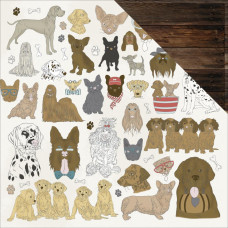 Скрапбумага двусторонняя Dogs - Pawfect, 30x30, Kaisercraft