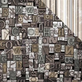 Скраппапір двосторонній Linework - PEN & INK, 30x30, Kaisercraft