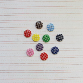 Набір ґудзиків "В клітинку" 13 мм, 10 шт.