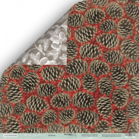 Аркуш двостороннього паперу 30x30 Шишки Nordic Spirits Scrapmir