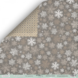 Аркуш двостороннього паперу, Сніг кружляє, Nordic Spirits, 30x30 см, Scrapmir