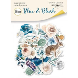 Набор высечек для скрапбукинга 48шт Blue & Blush, Scrapmir