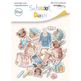 Набір вирубування для скрапбукінгу 57шт від Scrapmir School Days