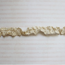 Бавовняне мереживо на еластичною гумці, ширина 26 мм, довжина 90 см.