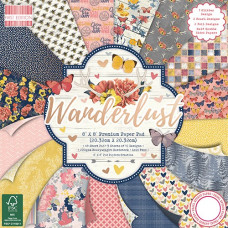 Набір скраппаперу Wanderlust, 16 аркушів, 20х20, First Edition