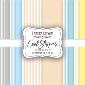 Набор скрапбумаги Cool Stripes, 15x15см, 10 листов, Фабрика Декору