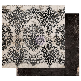 Двусторонняя бумага  Old map - Midnight Garden, с фольг. 30х30 см, Prima