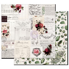 Двосторонній папір Rose receipts - Midnight Garden, з фольги. 30х30 см, Prima