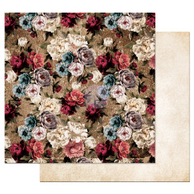 Двусторонняя бумага  More roses please - Midnight Garden, с фольг.,  30х30 см, Prima