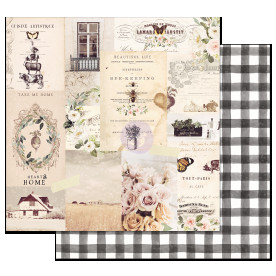 Двусторонняя бумага Beautiful life - Spring Farmhouse, с фольг. 30х30 см, Prima