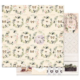 Двосторонній папір Full Heart- Spring Farmhouse, з фольги. 30х30 см, Prima