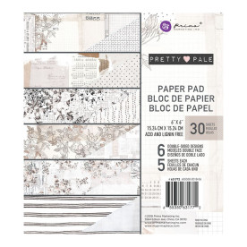 Набір скраппаперу Pretty Pale, 15х15 см, 6 листів, Prima