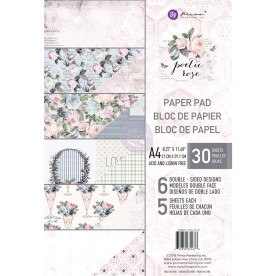 Набор скрапбумаги Poetic Rose, А4 21*29,7 см, 6 листов, Prima