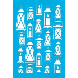 Трафарет Фонари FDTR298, 15х20 см, Фабрика Декору
