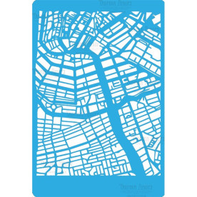 Трафарет Карта FDTR230, 15х20 см, Фабрика Декору