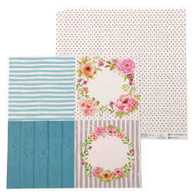 Папір для скрапбукінгу Горошок 30,5х30,5 см, 180 г / м, Артузор