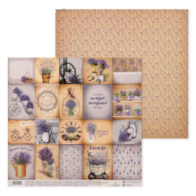 Папір для скрапбукінгу Lavender, 30,5 & # 215; 30,5 см, 180 гр / м, Артузор