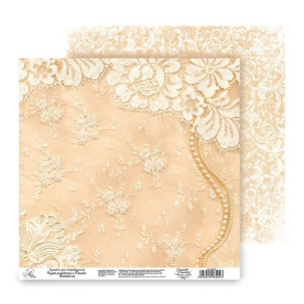 Бумага для скрапбукинга Вместе навсегда Жемчужина, 29,5х29,5 см, 160 гр/м, Артузор