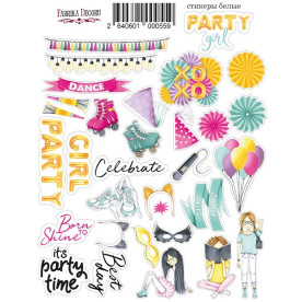 Набор наклеек (стикеров) #055, Party girl, 21х16 см, Фабрика Декора