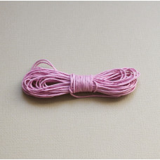 Вощеный шнур ярко-розового цвета 5 м. 