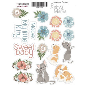 Набір наклейок (стікерів) # 040, Baby & Mama-1, 21х16 см, Фабрика Декору