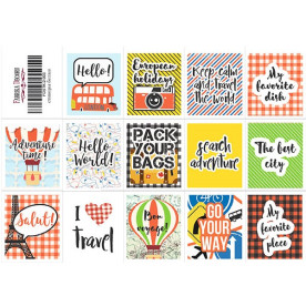 Набір наклейок (стікерів) для журналінга # 2-003, 21х15 см, Фабрика Декору