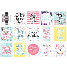 Набор наклеек (стикеров) для журналинга #2-001, 21х15 см, Фабрика Декора