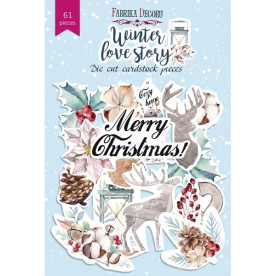 Набор высечек Winter love story, 61шт, Фабрика Декора