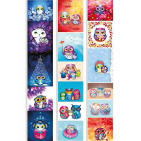 Набір смуг з картинками Акварельні совушки, Фабрика Декору